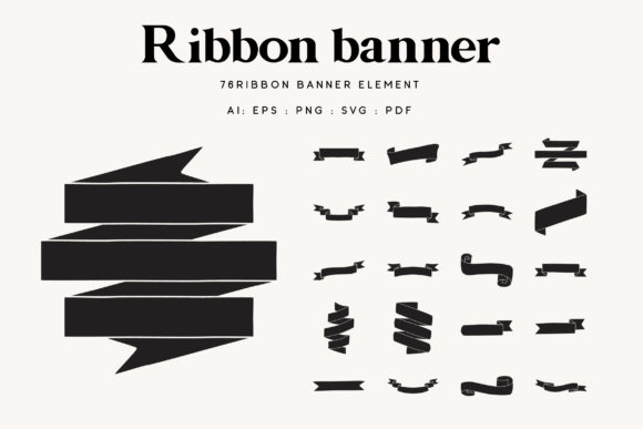 70 Ribbon Banner Vector Element Review for Embroidery Projects