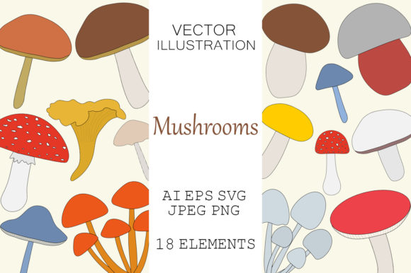 Autumn Mushrooms SVG: A Subtle Embroidery Design for Real Projects