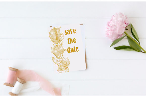Card with Magnolies SVG: A Refined Embroidery Design for Real Projects