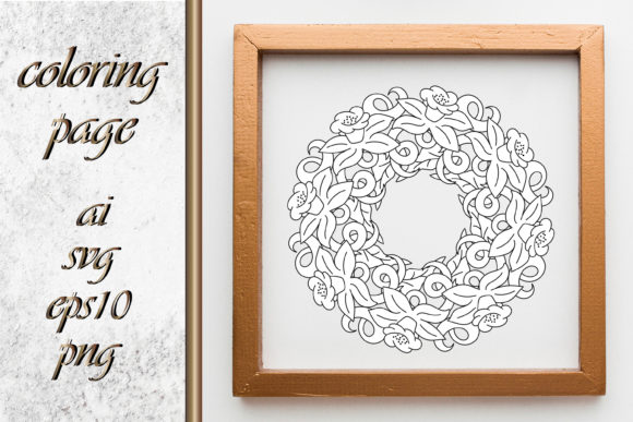Coloring Page Book Wreath Mandala Review for Real Projects