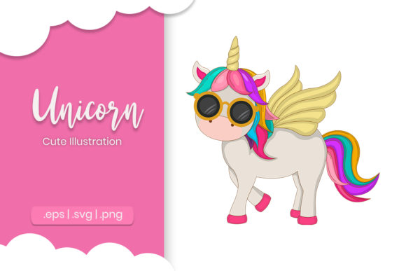 Cute Cartoon Unicorn Wear Sunglasses Review for Real Projects