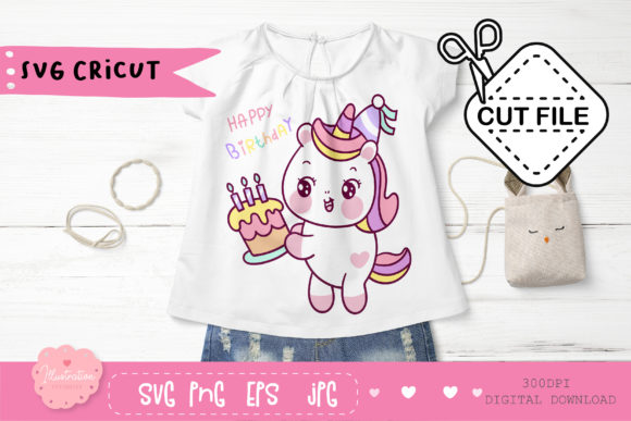Cute Unicorn SVG Cricut Kawaii Pony Baby