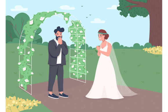 Engagement Ceremony Flat Illustration: A Designer’s Perspective