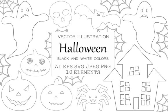 Halloween Coloring SVG: A Subtle Elegance for Seasonal Embroidery Projects