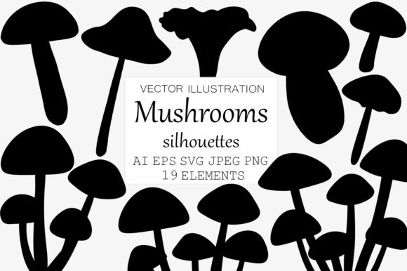 Mushrooms Silhouettes: A Subtle Embroidery Design for Real Projects
