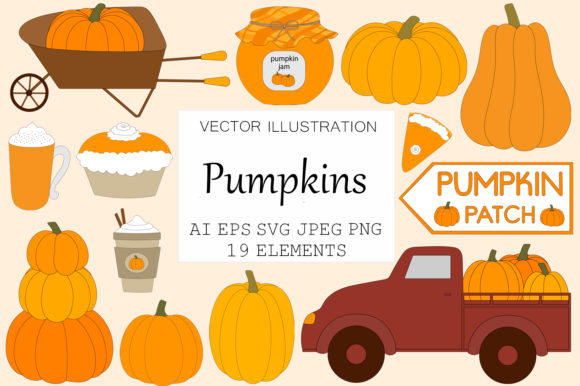 Pumpkin Harvest SVG: A Subtle Autumn Embroidery Design