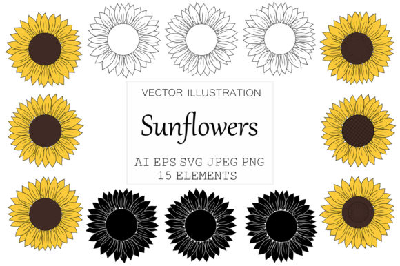 Sunflower Silhouette: A Delicate Embroidery Design for Romantic Projects