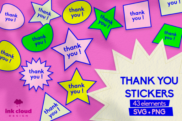 Thank You Stickers SVG PNG Labels Cricut Review for Embroidery Projects