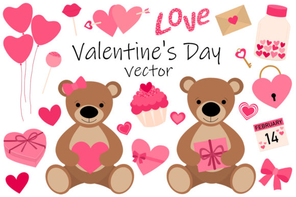 Valentine’s Day Bears Hearts Vector Review: A Delicate Design for Real Projects